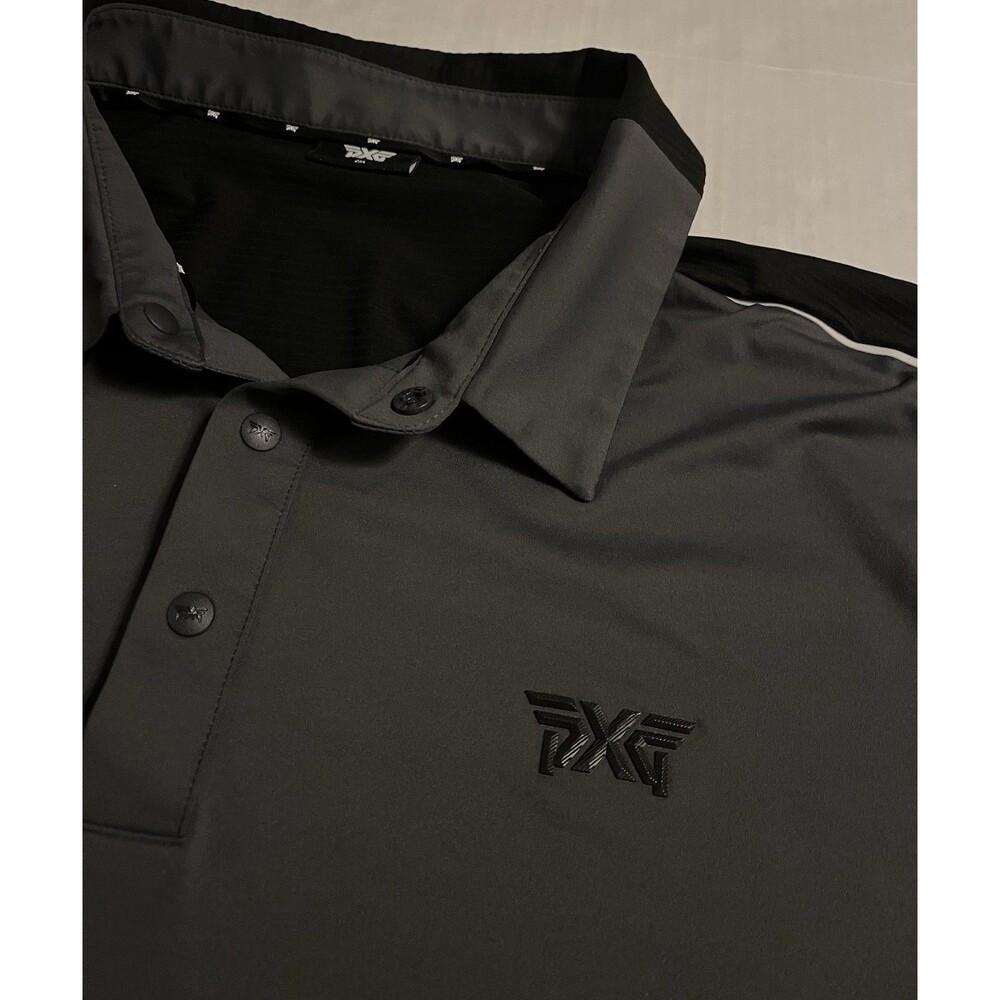 New PXG Golf Short Sleeve Performance Snap Polo Shirt 2XL Driver Irons Clubs